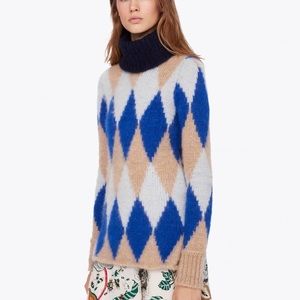 Tory Burch Libby Sweater Mohair Blend Turtleneck